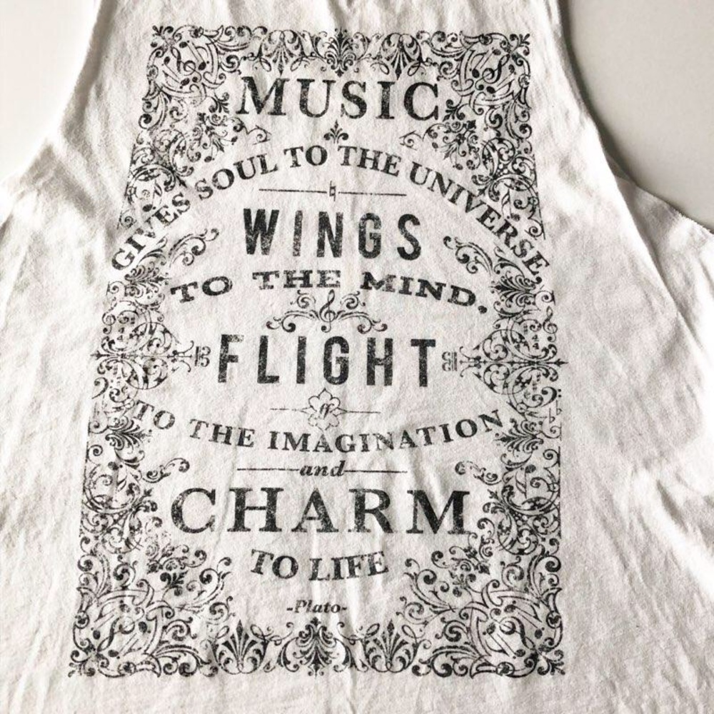 Hot Topic Music Quote Plato Tank Top White SZ XL
